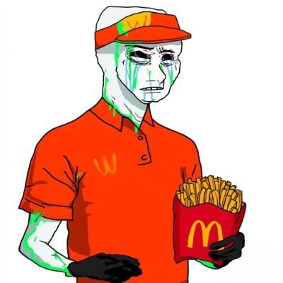 holding fries and holding back tears. we're all gonna make it.